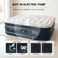 thumbnail image 3 of Nalone Full Size Air Bed with Built-in Pump Air Mattress 18-inch Inflatable, Puncture-Resistant, Quick Inflation/Deflation for Outdoor Indoor 650lbs, 3 of 8