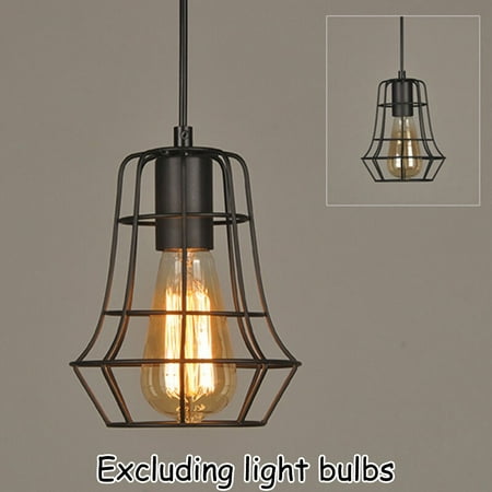 

Hayafir Black Industrial Iron Pendant Lamp Shade Light Bulb Cage Lighting Fixtures