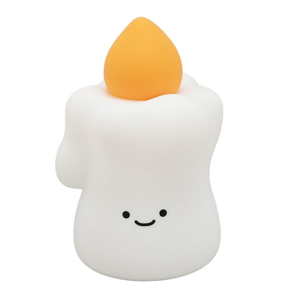 Birthday Candle Night Light, Toggle Switch Night Light Warm Light Silicone for Bedroom