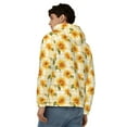 thumbnail image 4 of Uemuo Light Yellow Plaid Sunflower for Men's Fashion Full-zip Hoodies & Sweatshirts with Kangaroo Pocket, Zip-up Hooded Sweatshirt, Moisture Wicking & Breathable-XX-Large, 4 of 5