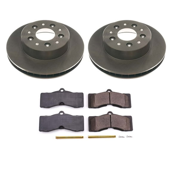 Ultimate Brakes Front Ceramic Brake Pad and Rotor Kit with Hardware WM80002