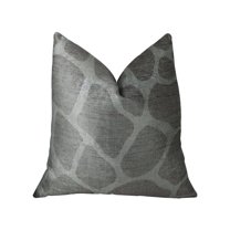 Plutus Brands Soft Giraffe Gray and White Handmade Luxury Pillow