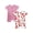 Dusty Rose/Strawberry, variant on Bow Dream Baby Girl Romper 2 pack Bamboo Rayon Baby Clothes Baby Girl Short Sleeve Jumper Baby Girls’s One-Piece Rompers Summer 12-18 Months