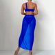thumbnail image 3 of Bikini Mujer Traje de Baño Conjunto de Bikini Sexy Sin Tirantes Para Mujer, Traje de Baño de 3 Piezas Con Espalda Descubierta y Corte Alto Con Falda de Playa, Traje de Baño Tankini de Color Sólido, 3 of 4