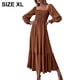 thumbnail image 2 of Vestido informal de verano para mujer, escote cuadrado con volantes, cintura alta, vestidos de cóctel para fiesta, regalo para mujer, 2 of 6
