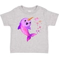 thumbnail image 3 of Inktastic Valentine's Day Cute Pink Narwhal with Hearts Boys or Girls Toddler T-Shirt, 3 of 5