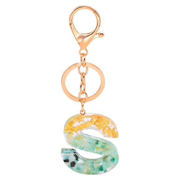 Personalized Resin Letter Keychain Translucent Color Pendant for Women Girls Gifts