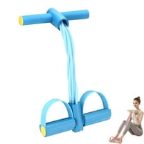 BESTSKY Fitness Resistance Bands - 6-Tube Pedal Ankle Puller,Pedal Resistance Bands with Handles,Strength Training,Abdomen,Waist,Arms,and Legs Slimming,Home Exercise Equipment (Blue)