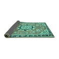 thumbnail image 2 of Ahgly Company Indoor Rectangle Persian Turquoise Blue Traditional Area Rugs, 7' x 9', 2 of 4
