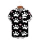 thumbnail image 1 of Ceisia Men's Casual Valentine's Day Short Sleeve Shirt Pet & Heart Print Regular Straight Fit Turn-Down Collar Spring Summer Shirt Gift, 1 of 4