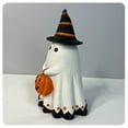 thumbnail image 6 of feimajia Figures of Pumpkin Ghost Halloween Statue of Ghost-like Novelty 2025 Halloween Decorations Pumpkin Ghost, 6 of 7