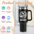 thumbnail image 3 of Custom Fathers Day Birthday Gifts For Dad Husband Men, Pesonalized Tumblers With Names, 40 Oz Travel Coffee Tumbler Cup With Handle Straw, Customized Dad Christmas Gifts From Daughter Son Wife, 3 of 6