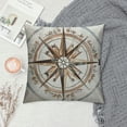 thumbnail image 2 of WERPE  Cushion Covers Vintage Compass Antique Pattern Global Geography Direction Square Soft,Pillow Cases Decor for Couch Bedroom Sofa Living, 2 of 5