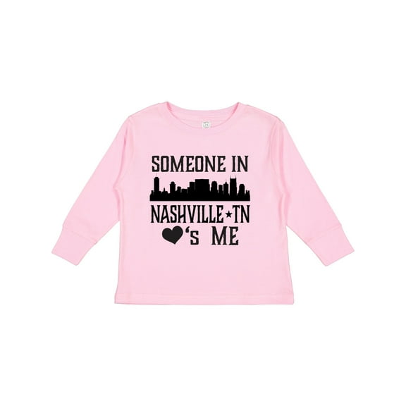 Inktastic Nashville Tennessee Someone Loves Me Skyline Boys or Girls Long Sleeve Toddler T-Shirt