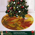 thumbnail image 6 of FMSHPON Maple Leaves Xmas Christmas Tree Skirt Stand Mat for Holiday Party Decoration Indoor Outdoor 48 inches, 6 of 6
