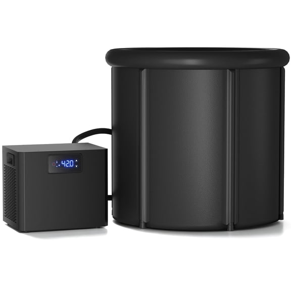 Ecojoy Ice Bath Tub & Cold Plunge Chiller Kit, 1/3HP Ice Bath Chiller with Built-in Pump & Filter, 105 Gal Insulated Ice Pod Pro, Cold Plunge Tub with Water Chiller for Cold Therapy Recovery