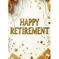 thumbnail image 5 of LUUFILx Golden Happy Retirement Banner Party Decoration Gift Backdrop Background Balloons Event Celebration Photo Prop Supplies Decors Photography, 5 of 7