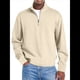 thumbnail image 2 of Sudadera Informal de Larga con Cuello Alto y Cremallera de un Cuarto para Hombre Albaricoque 4XL, 2 of 9