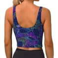 thumbnail image 3 of Lsque Turtles Printed Women'S Sports Bra, Compression, Moisture Wicking, High-Impact Sports Bra For Women,Supportive sports bra-X-Large, 3 of 9