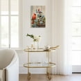thumbnail image 4 of ZHONGYUTONG Cardinal Picture Wall Art Cardinal on Branch Canvas Prints Rustic Elegant Bird with Vintage Flower Paintings Winter Animal Artwork Home Decor Framed (16.00" x 24.00"), 4 of 5