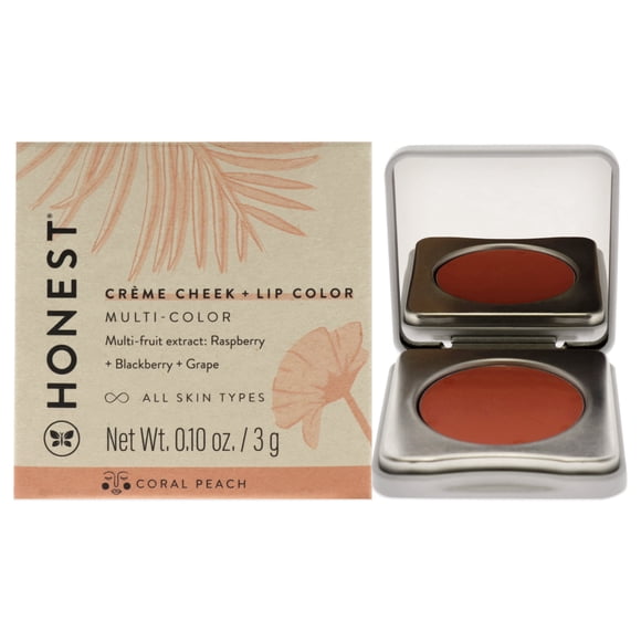 Honest Maquillaje Creme Cheek Blush Plus Color de labios - Coral Peach 0.1 oz HONEST Maquillaje 0.1 oz