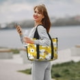 thumbnail image 5 of Travel Duffle Bag Lilies Flowers Yellow Travel Tote Bags Carry on Luggage Waterproof Weekender Bags with Top Handle Adjustable Shoulde Strap for Travel Gym, 5 of 5