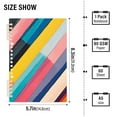 thumbnail image 2 of FORMRS 1-Subject Spiral Notebook 8" x 5" College Ruled 60 Refillable Sheet, 2 Pack, Color Striped, 2 of 7