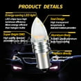 thumbnail image 3 of Ruiandsion 2pcs BA9S LED Bulbs,Warm White,AC 10-30V for Car Interior Lights - Dome,Map,License Plate,Courtesy,Non-Polarity, 3 of 9