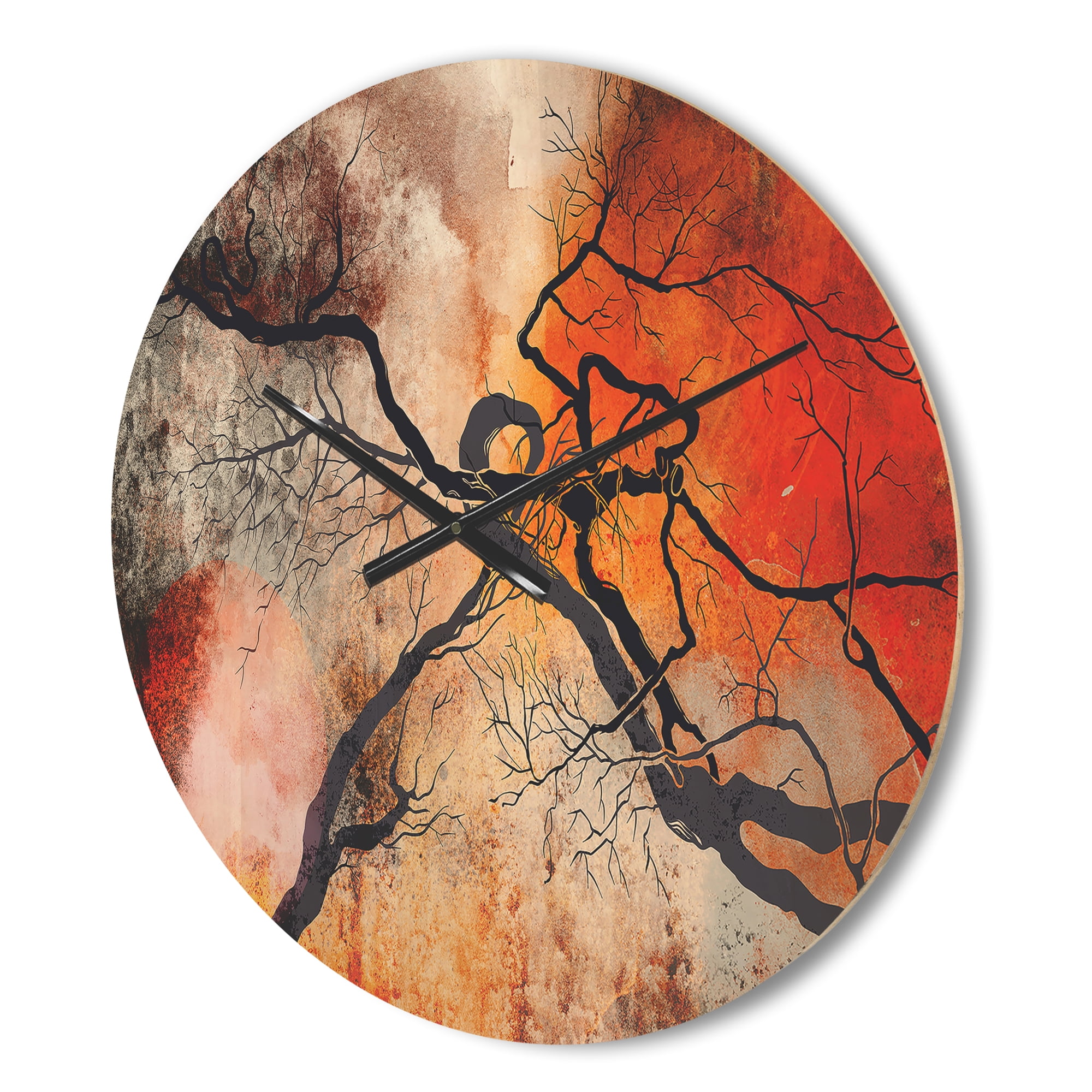 Designart 'Perfume Bottle' Modern Wood Wall Clock