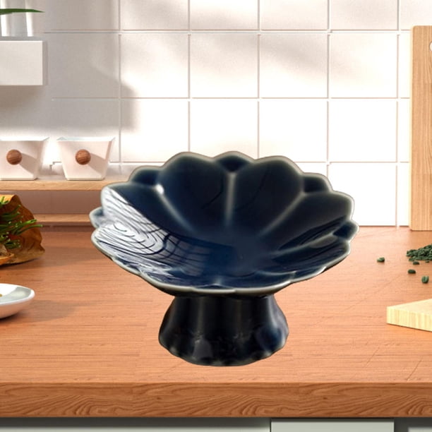 Cuenco de Frutas Perfecl Soporte para Exhibición de Postres Centro de Mesa Azul
