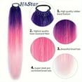 thumbnail image 4 of H&STAR  24Inch Synthetic Hair Ponytail Hair Extensions  Hair Shiny Hair Ponytail Extension For Braiding Hair On Hair Tie Loose, 4 of 9