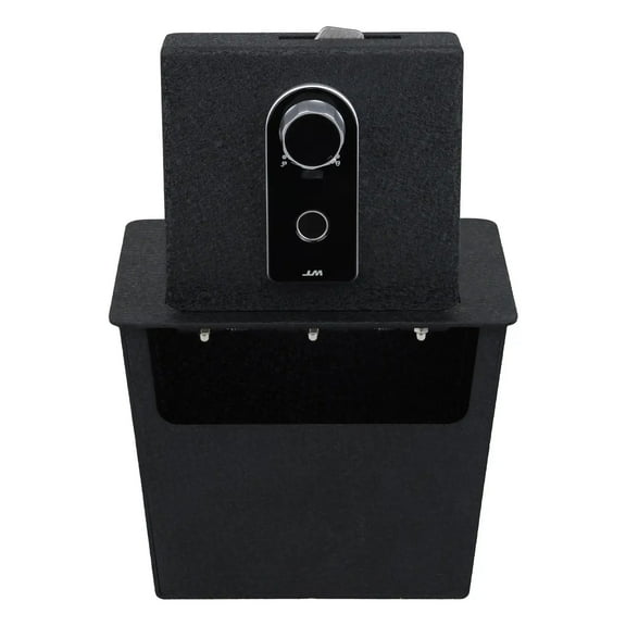 Center Console Safe Gun Safe, WASAI Premium In-vehicle Console Gun Vault Lockbox Compatible with 2007-2014 Toyota FJ Cruiser, Fingerprint Lock with Backup Key.