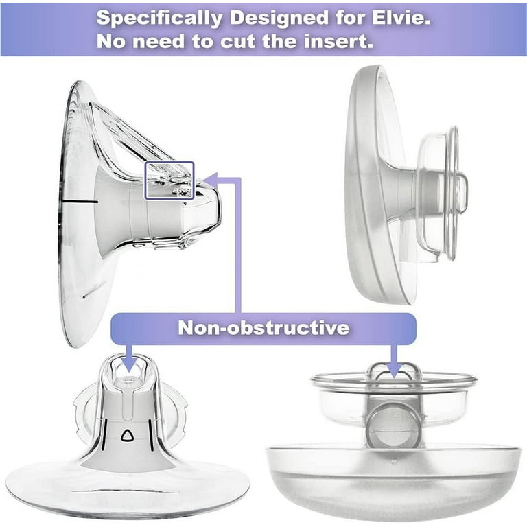 Breast Pump Flange Inserts Nenesupply 19mm Flange Insert - Reduce 24mm To 19mm For Elvie, Medela, Spectra Breast Pumps Silicone Flange Reducers 19mm