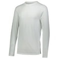 thumbnail image 2 of Augusta Sportswear 3XL Tri-Blend Long Sleeve Crew White 3075, 2 of 2