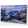 thumbnail image 2 of Bord de Mer Bleu Rocheux le Matin - Œuvre d'Art Moderne sur Toile, 2 of 3