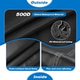 thumbnail image 3 of Kingling Deck Box Cover, Outdoor Storage Box Cover for YITAHOME 100 Gallon/Keter 80 Gallon Deck Box, Waterproof Outside Storage Bench Deck Boxes Covers Black (50" L x 22" W x 25" H), 3 of 6