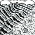 thumbnail image 4 of Cozy Line French Medallion Toile Black Reversible 100% Cotton 3-Piece Quilt Set, King Set, 4 of 6