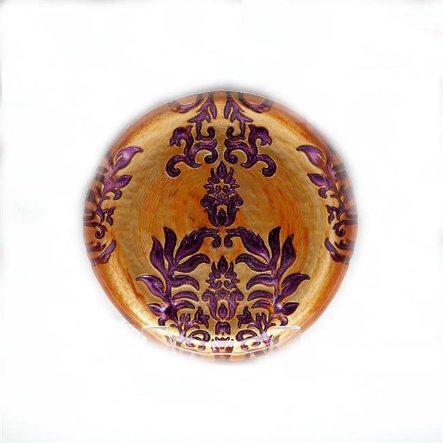 Assiette de 8.5 Po en Cuivre et Pourpre - Lot de 4