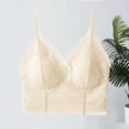 thumbnail image 5 of Hduncf Lace Bralettes for Women V Neck Spaghetti Strap Bra Unpadded Tops Trendy Cami Crop Top Going Out Lingerie White M, 5 of 5