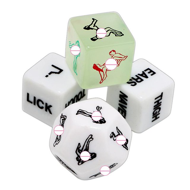 Juego de dados sexuales de 4 Uds., 12 lados, juegos divertidos para adultos, juego de dados sexuales eróticos para parejas enamoradas