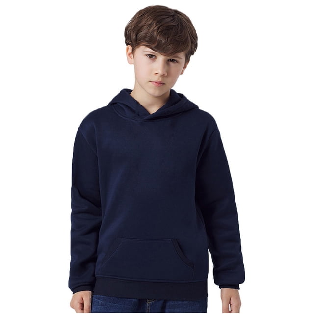 LSLJS Tout-Petits Enfants Garçons Filles Chandail à Capuchon Décontracté Chandail Mode Mignon Couleur à Manches Longues Survêtements de Sport Décontractés, Chandail à Capuchon pour Tout-Petit ( Marine, 2-3 Ans )