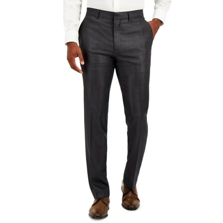 Men's Techni-Cole Suit Separate Slim-Fit Pants Color: Gun Metal Size: 34x30