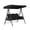 Black, variant on Patio Swing 3 Seat Canopy Replacement Set 210D Thickened Waterproof Canopy Top and Matching Seat Cover without Stand
