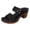Black, variant on Rokment Womens Platform Slides Dress Sandals Beach Summer Fashion Casual Hollow out Leather Chunky Block High Heels Slip on Orthotic Dressy Slippers for Woman Beige Size 6.5