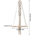 thumbnail image 4 of Estante de madera para colgar en la pared de macramé, tapiz bohemio para decoración de pared, soporte para plantas, colgante de pared con borlas de estilo nórdico, decorativo hecho a mano, 4 of 5