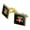 Gold, variant on Eagle Skull Day Of The Dead Southwestern Square Cufflink Set - Silver or Gold