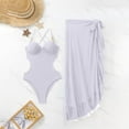 thumbnail image 3 of Hvot&aat Women's Sexy High Slit Bikinis Sets One Piece Swimsuit with Cover Up Wrap Summer Beachwear, 3 of 6