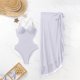 thumbnail image 4 of Trajes de baño de una pieza para mujer, conjuntos de bikini sin espalda ajustables sin hebilla de color sólido a la moda para mujer, traje de baño para mujer, 4 of 7