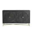 thumbnail image 2 of Taran Designs Chateau 4-door Carved Wood Sideboard in Black, 2 of 8