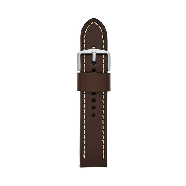 Fossil - Fossil Men's 22mm Dark Brown Leather Watch Strap - Walmart.com